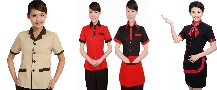 May đồng phục nhà hàng
